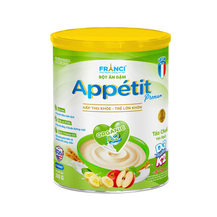 Alternative view of Bột Ăn Dặm Appétit- Táo Chuối Yến Mạch