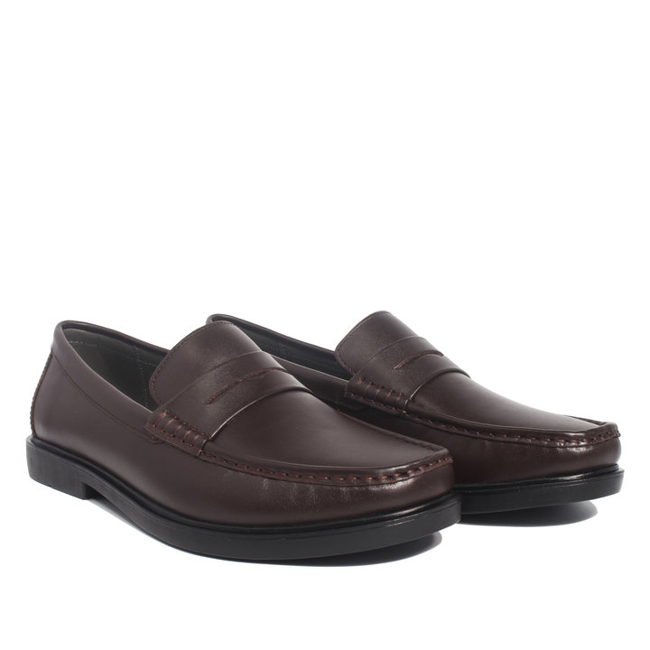 Alternative view of Giày Lười Nam Michilux Penny Loafer Ciepl Da Bò Thật - Màu Nâu Sẫm