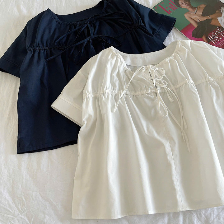 Alternative view of [shoppumi] Áo Bbd Ina Top Tay Bồng 2 Màu Freesize Pumi 16747