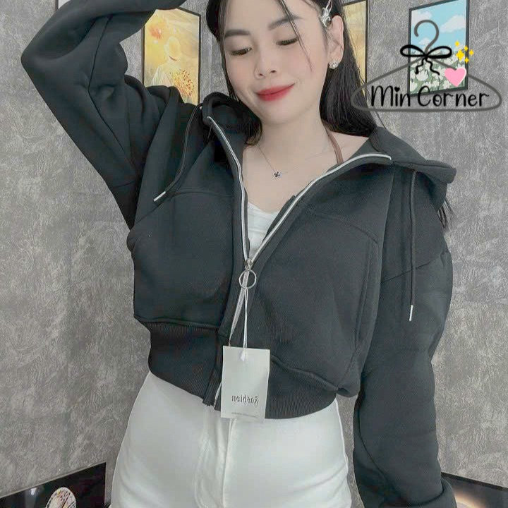 Alternative view of Áo Khoác Crotop Nỉ Tay Bí Có Nón Mak94 - Min Corner