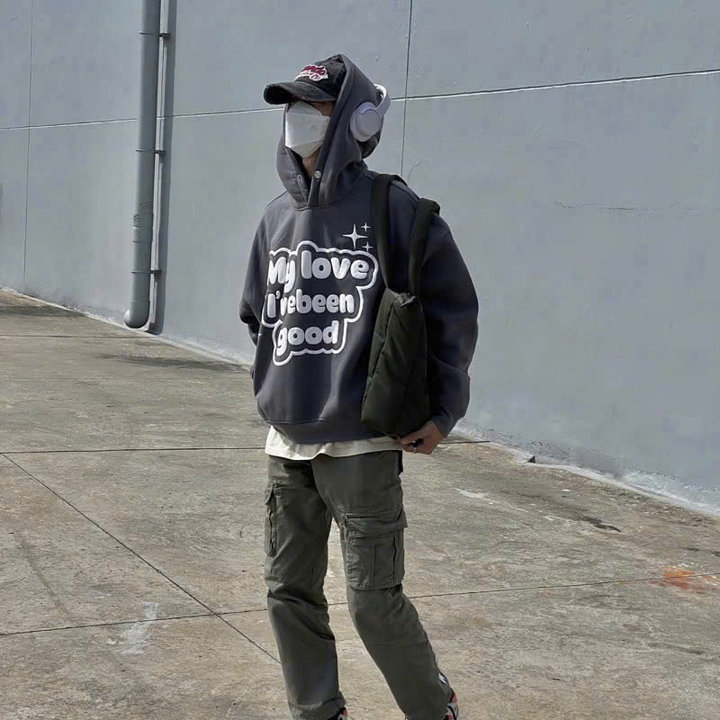 Alternative view of Áo Hoodie Vải Nỉ Form Rộng In Nổi Chữ My Love Nam Nữ Đều Mặc Được Tp433 -- Phương Store