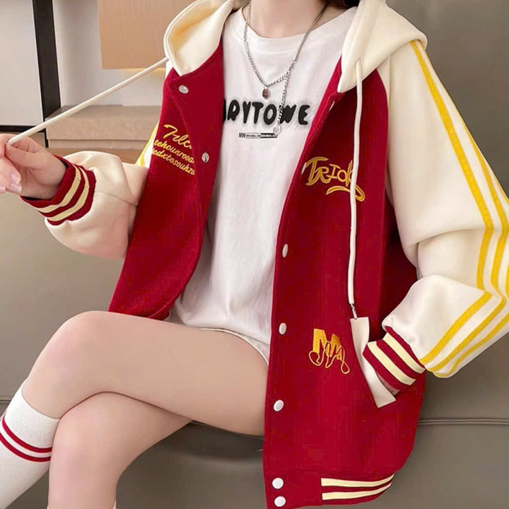 Áo Khoác Bóng Chày Unisex Nam Nữ Vải Nỉ Logo Thêu Phối Viền Tay Ut82 - Phương Store