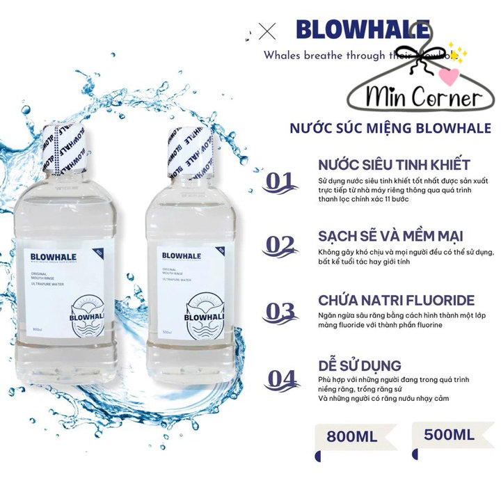 Alternative view of Nước Súc Miệng Blowhale 500ml -làm Sạch Mảng Bám, Chống Sâu Răng, Hơi Thở Thơm Mát Hàn Quốc Mpf18 - Min Corner