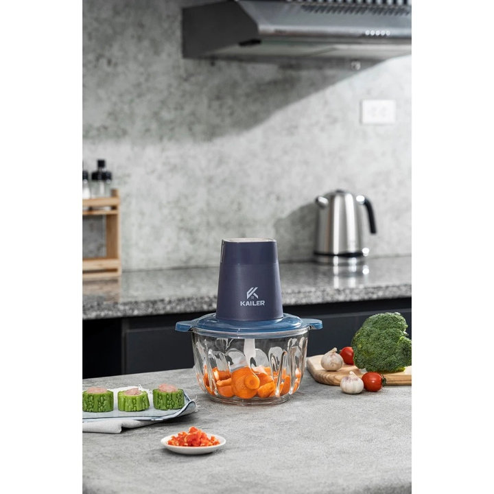 Máy Xay Thịt Đa Năng Cối Thuỷ Tinh 4 Lưỡi Dao Kailer Kl-007 Công Suất 300w Bảo Hành 12 Tháng