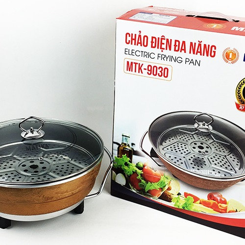 Chảo Điện Đa Năng Matika Mtk-9030 5l Mâm Nhiệt Kép - Bảo Hành 12 Tháng Nồi Lẩu