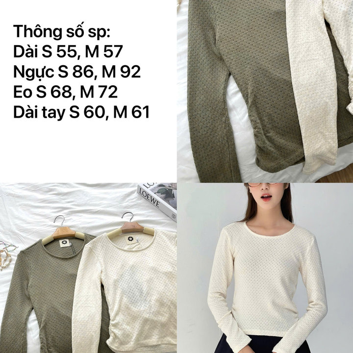 [shoppumi] Áo Len Thun Tay Dài Chất Mịn Cut Out Sau Lưng Evan 2 Màu Sm Pumi