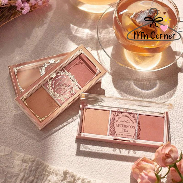 Bảng Má Hồng Phấn Mắt 3 Ô I’m Meme I’m Afternoon Tea Blusher Palette 03 Mpf24 - Min Corner