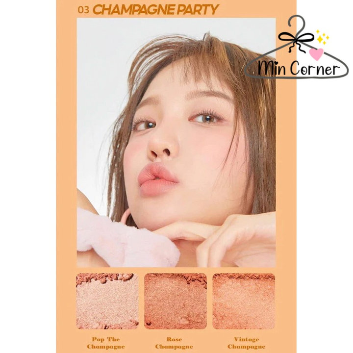 Alternative view of Bảng Má Hồng Phấn Mắt 3 Ô I’m Meme I’m Afternoon Tea Blusher Palette 03 Mpf24 - Min Corner