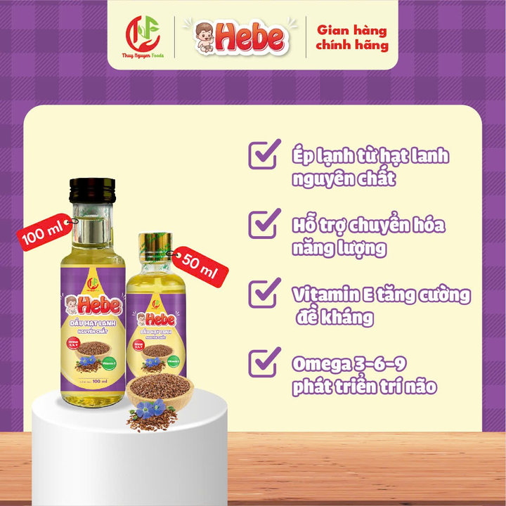 Alternative view of Combo 2 Dầu Hạt Lanh - Dầu Macca 100ml Hebe