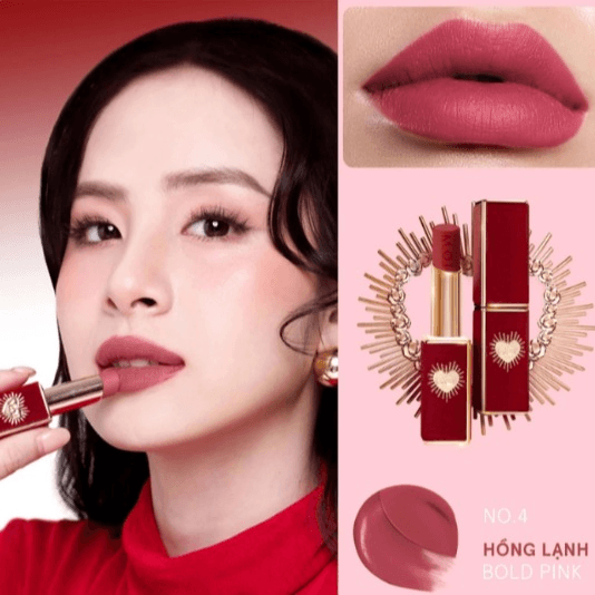 M.o.i-son Lì Cao Cấp Queen Of Rose No.4 Bold Pink- Màu Hồng Lạnh