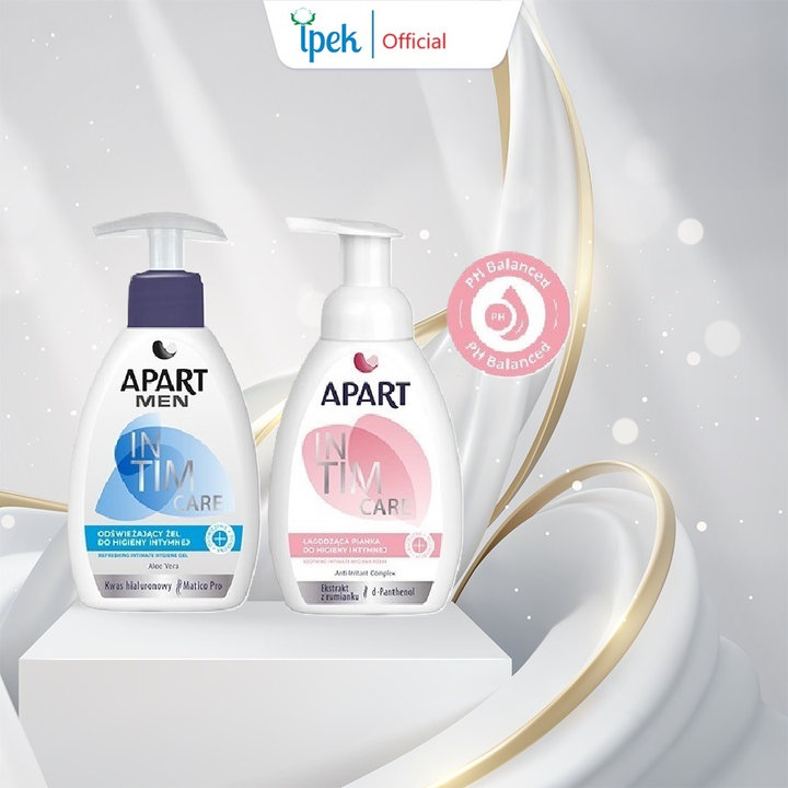 Combo 2 Chai Dung Dịch Vệ Sinh Nam Nữ Dạng Bọt Làm Sạch, Bảo Vệ Da Vùng Kín 300ml - Apart