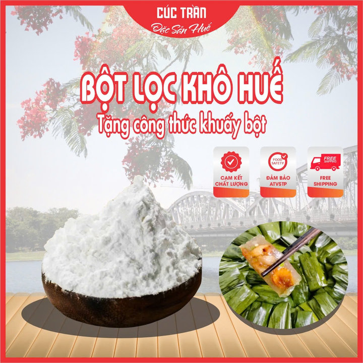 1kg Bột Lọc Khô ( Tặng Công Thức Làm Bánh Lọc Gói ), Bột Lọc Huế Sấy Khô, Bột Làm Bánh Bột Lọc Cao Cấp Loại 1 Ctb728 - Bechip