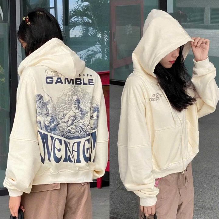 Áo Khoác Hoodie Nỉ Unisex Zip Let's Gamble Form Lửng Ug92ut-sam Store