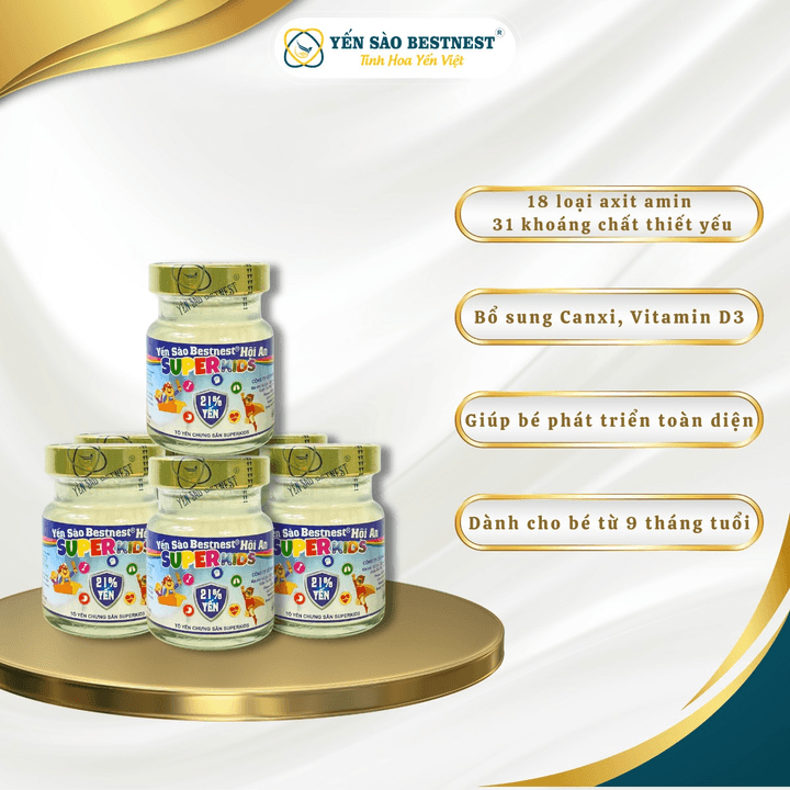 Alternative view of Yến Sào Bestnest Hội An - Yến Sào Chưng Sẵn Superkid's 21% - Hộp 4 Hũ X 70ml