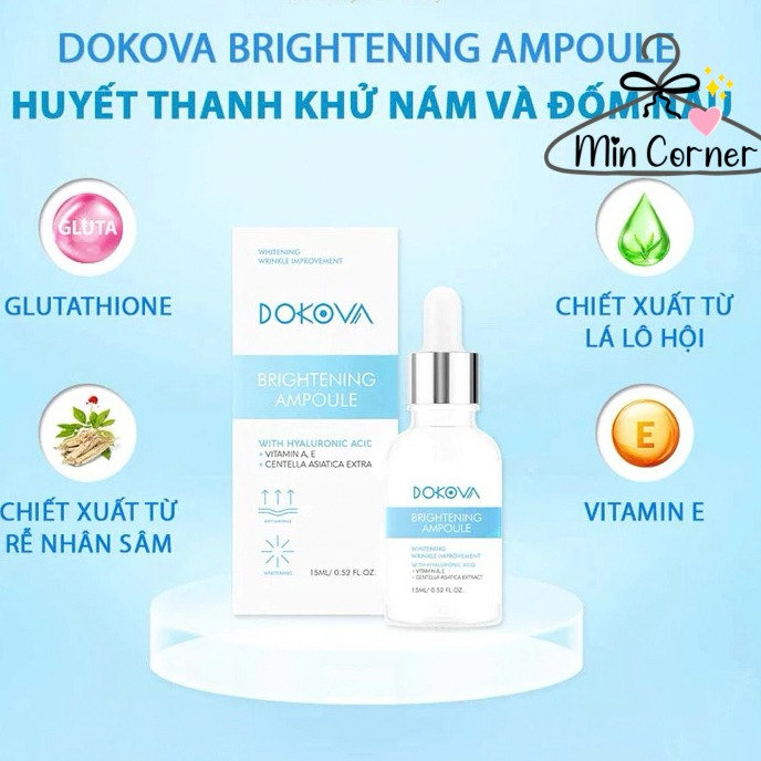 Huyết Thanh Xoá Nám, Tàn Nhang, Đồi Mồi, Trắng Sáng Da Dokova Brightening Ampoule Hàn Quốc Mpf28 - Min Corner