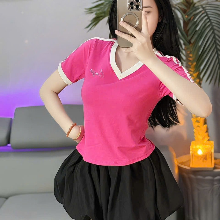 Áo Cổ Tim Ép Hạt - Lê Phương Boutique