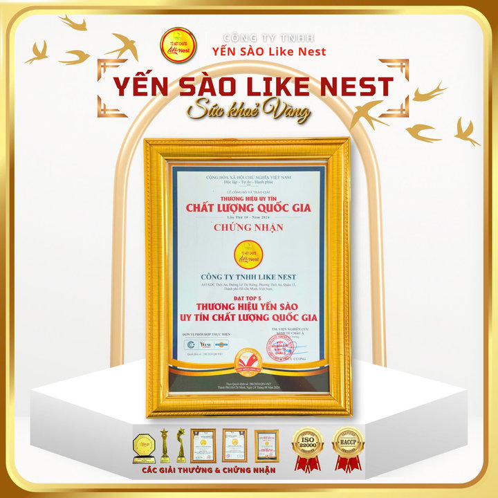 Alternative view of [giỏ Quà 6 Hủ Tặng 1 Hủ Yến Lẻ] Yến Chưng Đường Phèn 35% Yến Like Nest