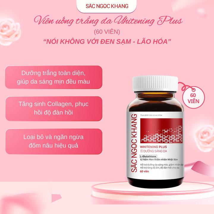 Alternative view of Viên Uống Dưỡng Trắng Vượt Trội Whitening Plus [hộp 60 Viên] - Sắc Ngọc Khang