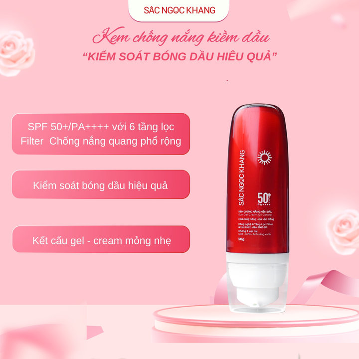 Alternative view of Kem Chống Nắng Kiềm Dầu Sắc Ngọc Khang (tuýp 50g)