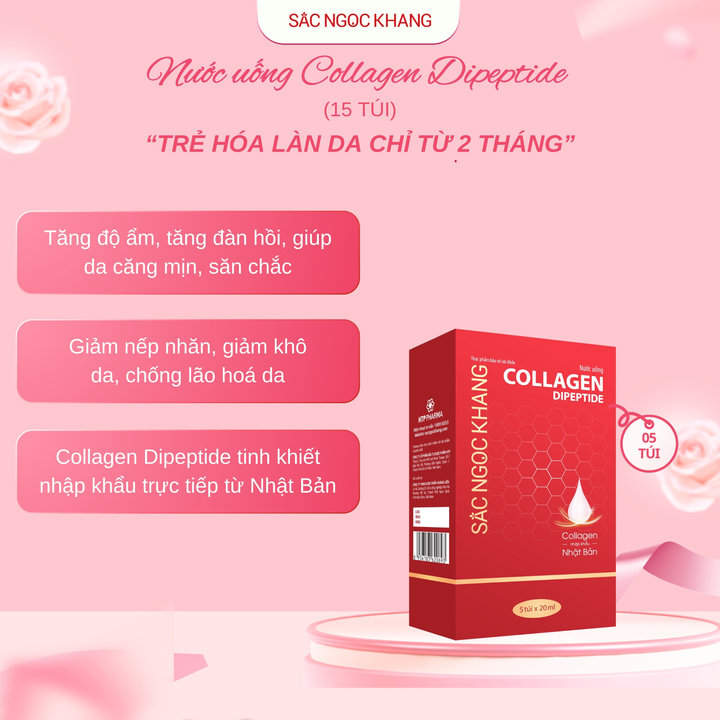 Alternative view of Nước Uống Collagen Dipeptide - Hộp 05 Túi - Sắc Ngọc Khang