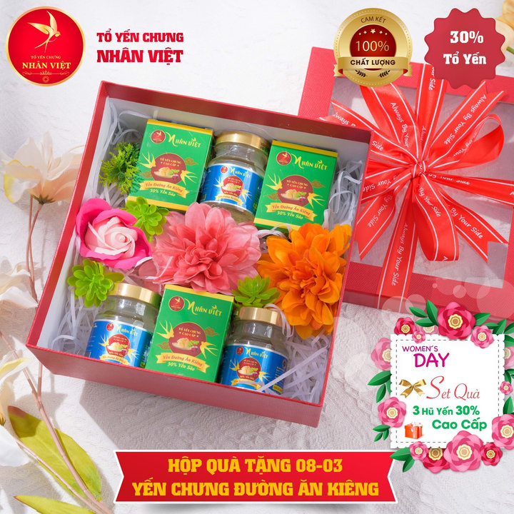 Quà Tặng Quốc Tế Phụ Nữ 8/3 Yến Sào Nhân Việt - Mẫu 03 - Nhân Việt