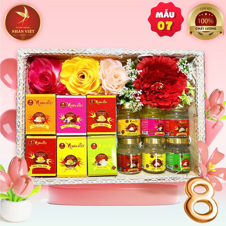 Quà Tặng Quốc Tế Phụ Nữ 8/3 Yến Sào Nhân Việt - Mẫu 07 - Nhân Việt
