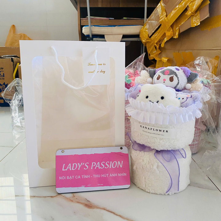 Set Quà Tặng Hoa Gấu Bông Dễ Thương Tặng Kèm Túi 006 - Lady's Passion