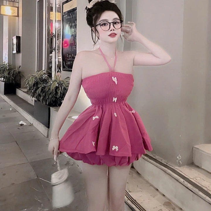Alternative view of Set Áo Ống Đính Nơ Kèm Quần Bí - Lê Phương Boutique