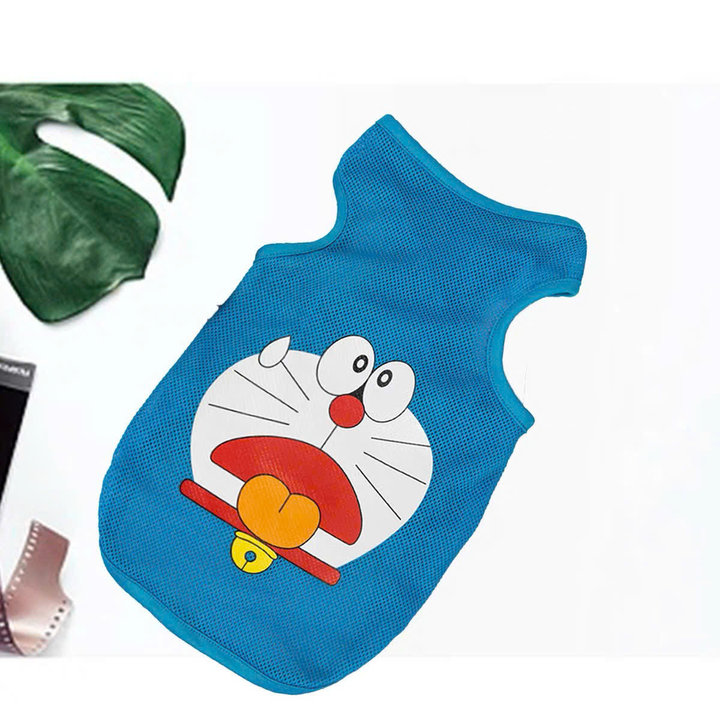 Áo Lưới Doraemon Mát Mẻ Từ 0.5-10kg Cho Chó Mèo