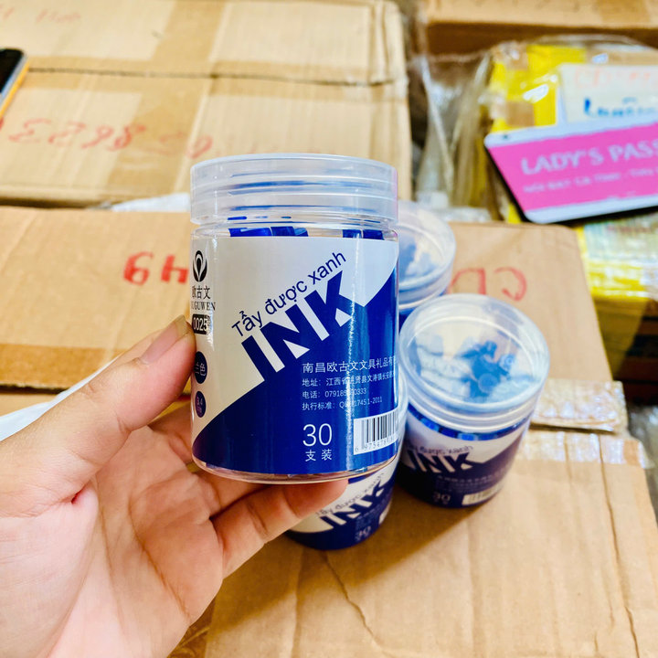 Hộp 30 Ống Mực Ink Màu Xanh Xóa Được 023 - Lady's Passion