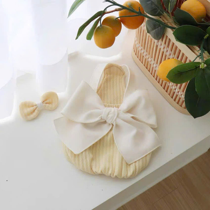 Váy Vàng Nơ Xinh Từ 1-7kg Dành Cho Chó Mèo