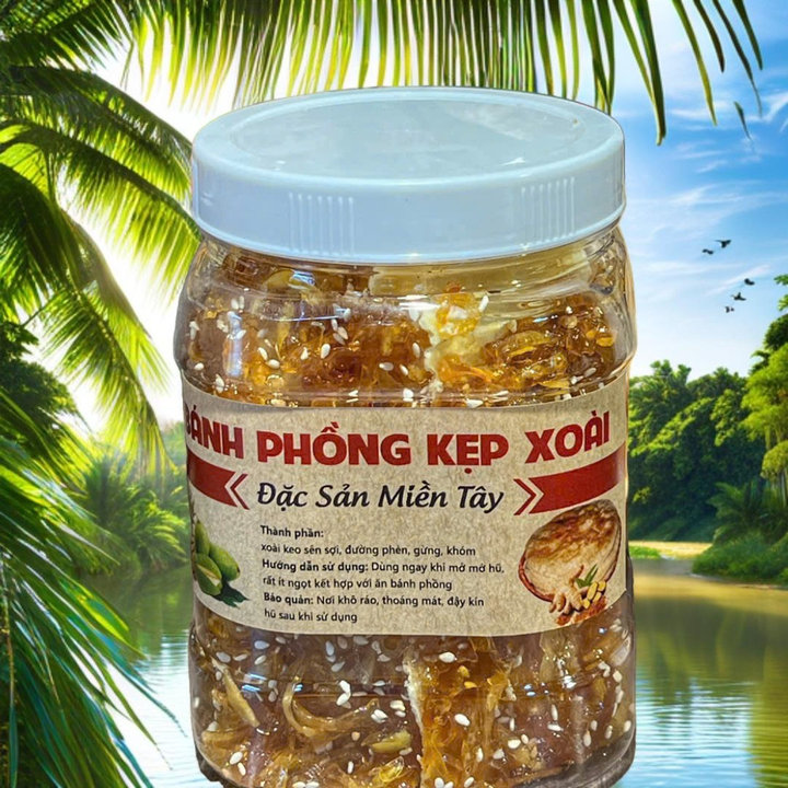 Bánh Phồng Kẹp Xoài, Đậm Đà Hương Vị Miền Tây 500g - Winnie House