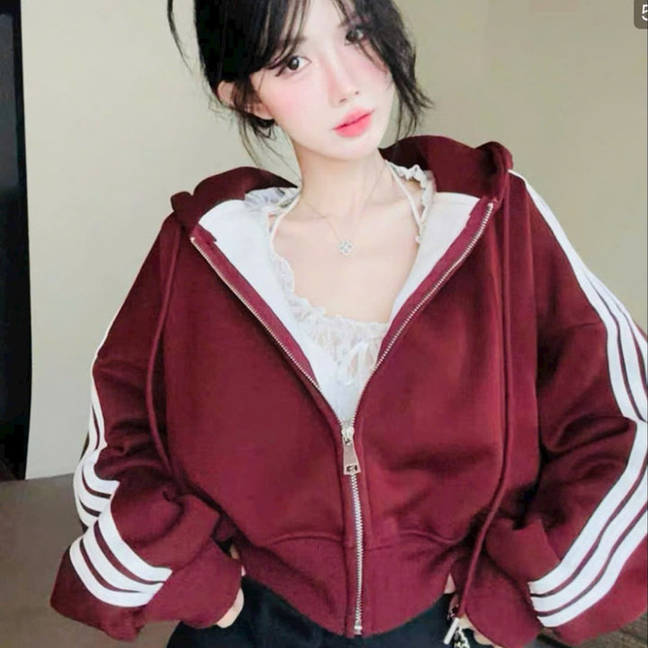 Áo Khoác Lửng Form Boxy Nữ Tay Cánh Dơi Phối 2 Sọc Tay Đủ Size Hàng Đẹp Ut399 - Golden Dream