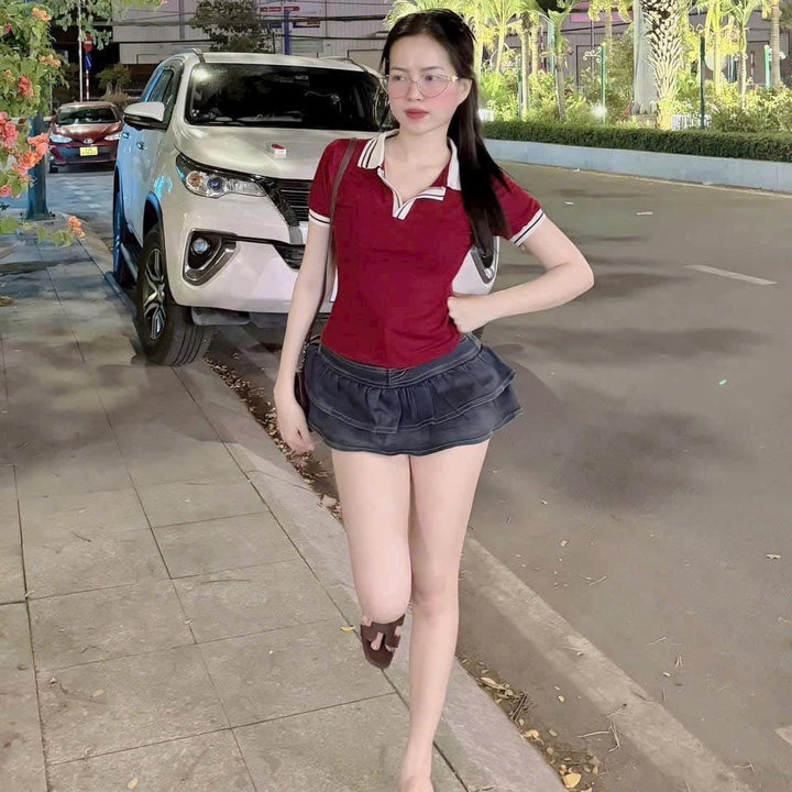 Áo Thun Tăm Lạnh Cổ Bẻ Phối Sọc Tb45aa-nana House