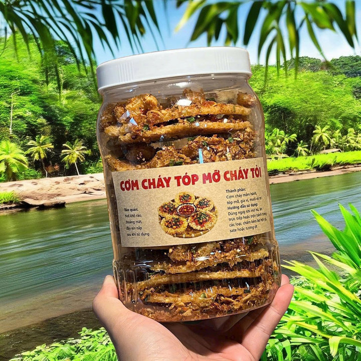 Cơm Cháy Tóp Mỡ Hành Phi Muối Tôm, Hương Vị Đặc Biệt 500g - Winnie House