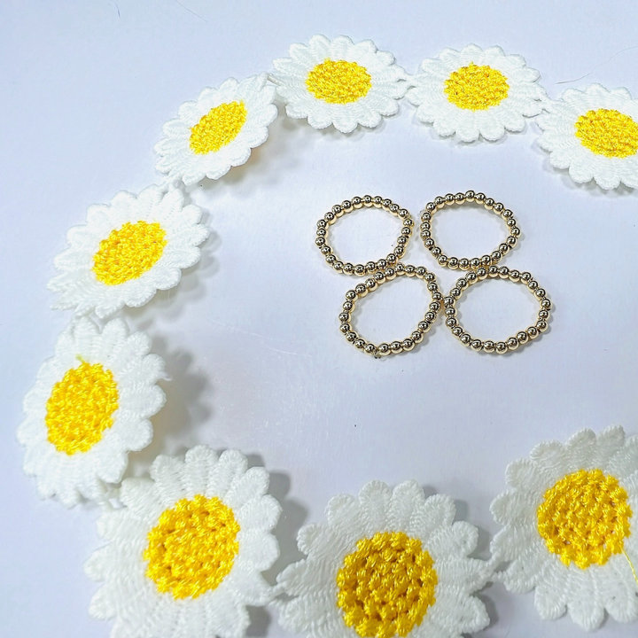 Nhẫn Handmade Ngọc Trai Nhựa Cao Cấp Màu Vàng Kim Mã 04 Lấp Lánh