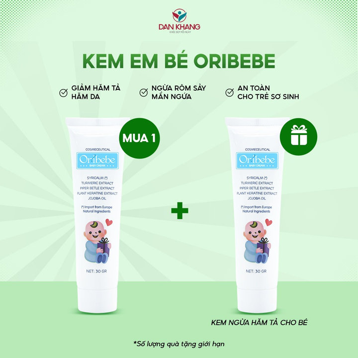 Kem Dưỡng Ẩm Da Ngăn Ngừa Rôm Sẩy Và Hăm Tả Em Bé Oribebe 30g