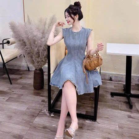 Alternative view of Đầm Denim Tùng Xòe Nhún Eo Sau Bt110hg-sam Store