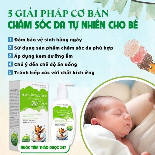 Alternative view of Nước Tắm Thảo Dược Dùng Tắm Gội Cho Bé 247 An Toàn Cho Trẻ Sơ Sinh Và Trẻ Nhỏ Chai 200ml - Dược Phẩm Bảo Tâm