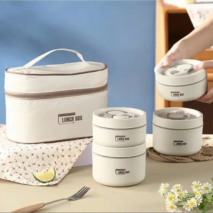 Alternative view of Hộp Cơm Giữ Nhiệt Văn Phòng Lunch Box 4 Tầng Kèm Túi - Gdn