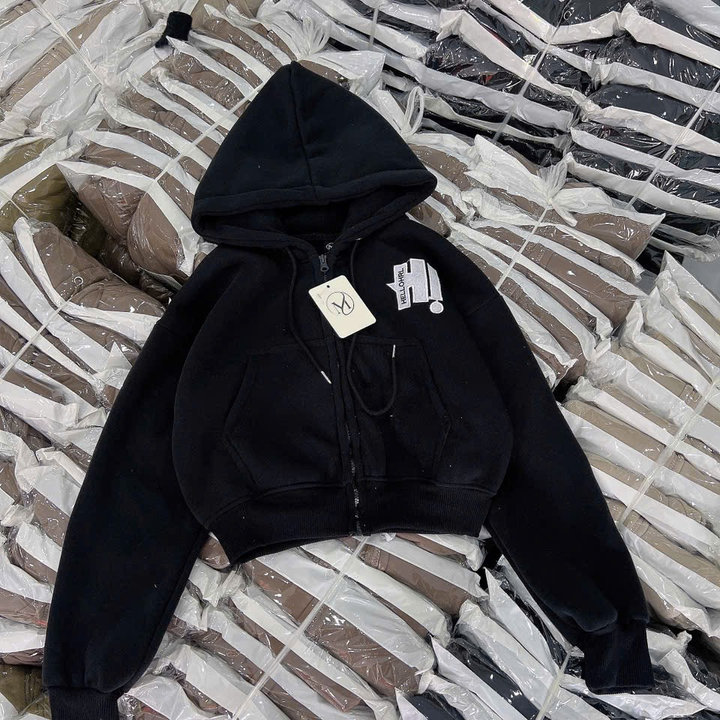 Alternative view of Áo Khoác Nỉ Croptop Nữ Dáng Lửng Có Nón Ib Hị - Htm Fashhion