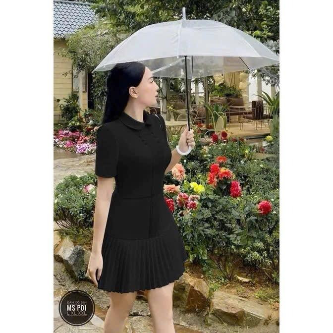 Alternative view of Đầm Mango Xếp Ly Cổ Bẻ Nút Bọc Kèm Quần Rời Bt95jh-nana House