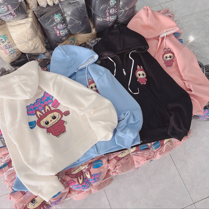 Alternative view of Áo Hoodie Labubu Nam Nữ Có Nón Thiết Kế Khóa Kéo - Htm Fashion