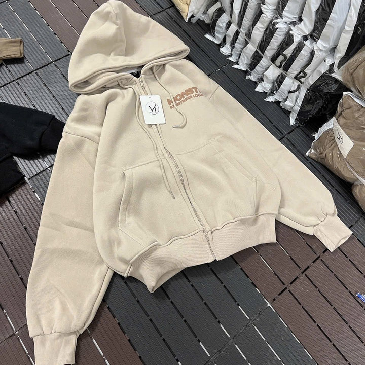 Áo Khoác Hoodie Nỉ Nam Nữ Form Rộng In Chữ Monsters - Htm Fashion