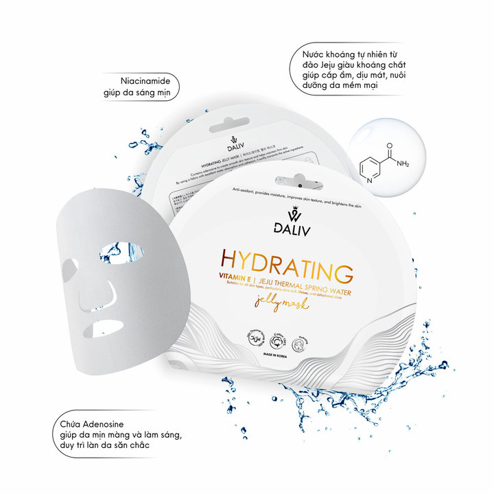 Alternative view of [ Tặng 2 Miếng ] Combo 10 Mặt Nạ Daliv Cấp Ẩm Sâu Tinh Chất Vitamin E Dưỡng Ẩm, Tăng Đàn Hồi 30g