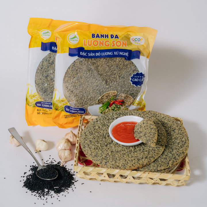 Alternative view of (combo 4 Gói) Bánh Đa Vừng Đen Đã Nướng - Lương Sơn
