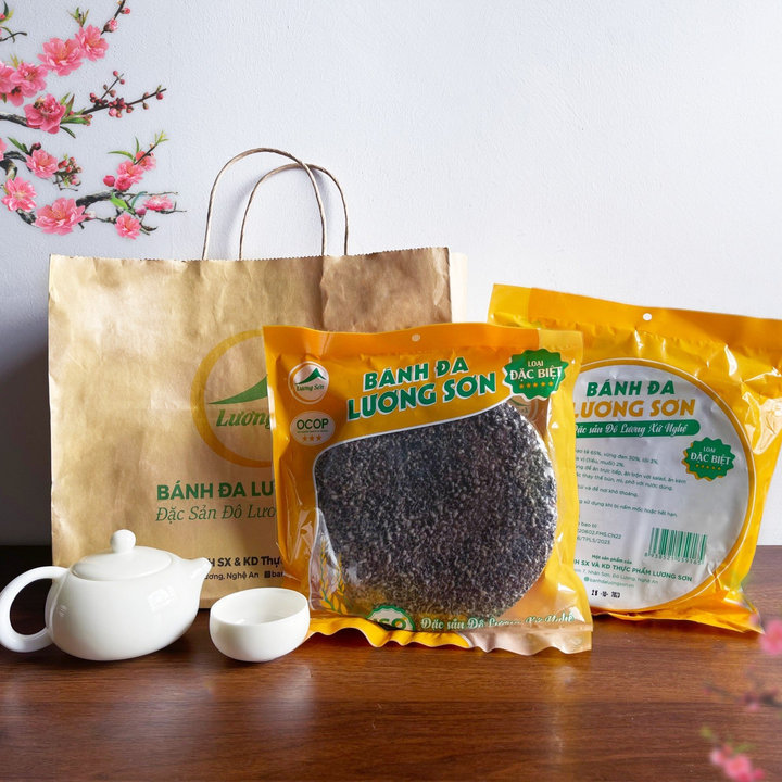 (combo 4 Gói) Bánh Đa Vừng Đen Đặc Biệt Đã Nướng - Lương Sơn