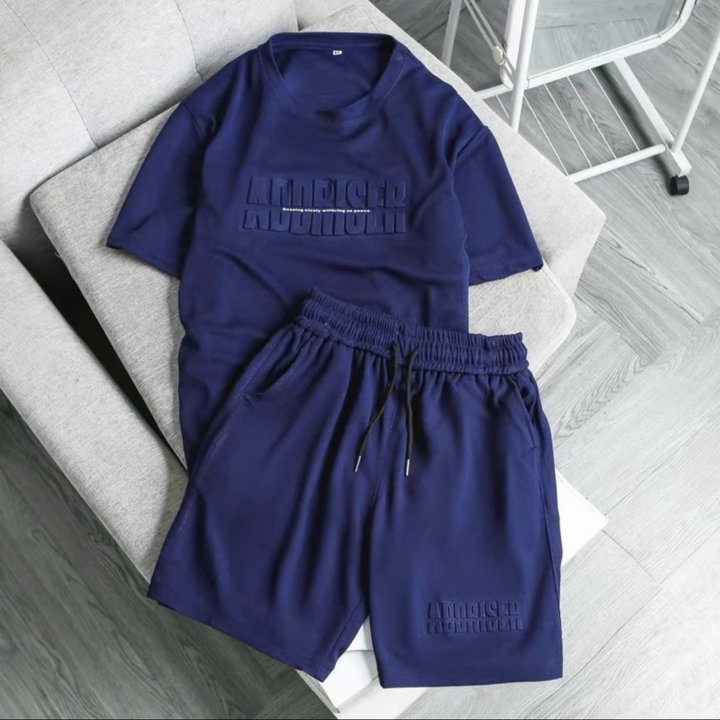 Alternative view of Bộ Thể Thao Nam Vải Thun Xốp Dập Họa Tiết Vân Nổi Thấm Hút Mồ Hôi - Men’s Style