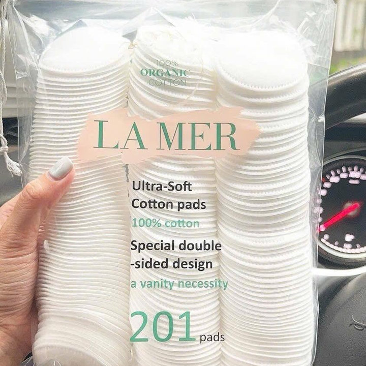 Bông Tẩy Trang Lamer 210 Miếng, Bông Tẩy Trang 210 Miếng Không Xơ Bông, Siêu Mềm, Dai, Không Gây Kích Ứng