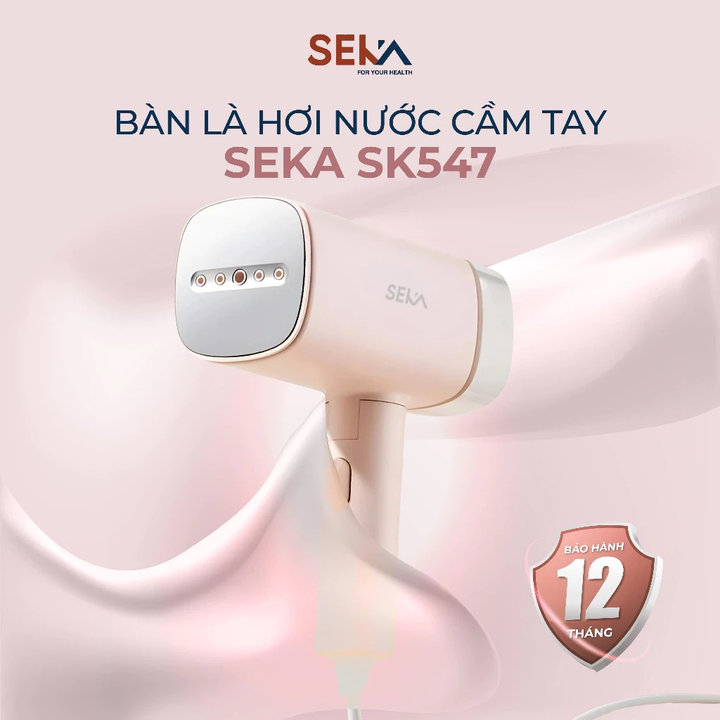 Bàn Ủi Hơi Nước Cầm Tay Seka Sk547, Bàn Là Mini Gấp Gọn Bình 170ml Công Suất 1200w - Bảo Hành 1 Năm